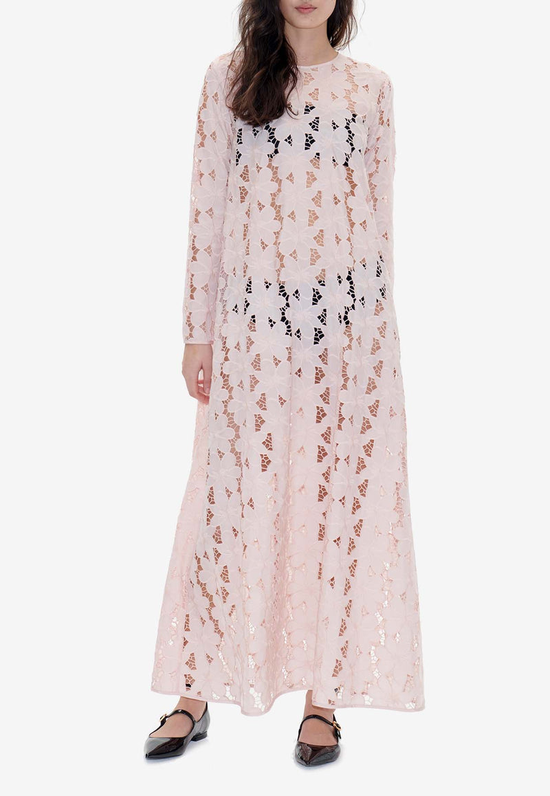 Baum und Pferdgarten Adelie Sheer Lace Maxi Dress Pink 23878PINK