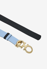 Salvatore Ferragamo Gancini Reversible Grained Leather Belt Sky Blue 23A564 DONNA H 35 775457 SKY BLUE