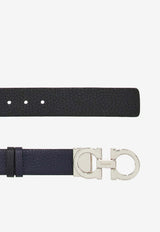 Ferragamo Reversible and Adjustable Gancini Belt Blue 23A565 DONNA H 25 674261 MIRTO