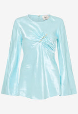 Aje Moonglade Long-Sleeved Top Blue 23AW1209BLUE