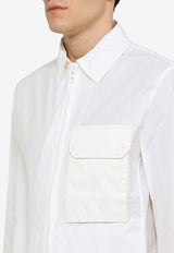 Ten C Long-Sleeved Shirt with Zip White 23CTCUC04111003780/M_TENC-100