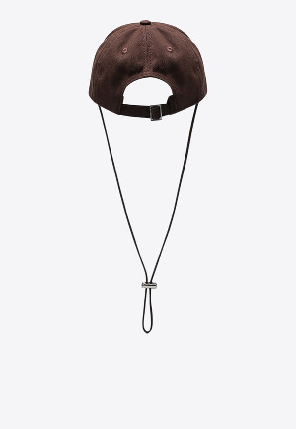 Jacquemus Logo Embossed Baseball Cap Brown 23EACU00452AW00255/R_JACQM-850