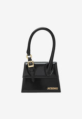 Jacquemus Medium Chiquito Glossy Leather Shoulder Bag Black 23HBAW00327AC18A01/R_JACQM-990
