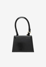 Jacquemus Medium Chiquito Glossy Leather Shoulder Bag Black 23HBAW00327AC18A01/R_JACQM-990