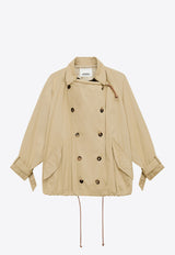 Isabel Marant Dusika Short Trench Coat 23HMA0179FB-A4C08IBEIGE