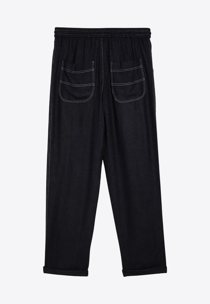 Isabel Marant Rope Drawstring Silk Pants 23PPA0025FBA1J58E/O_ISAET-02FK