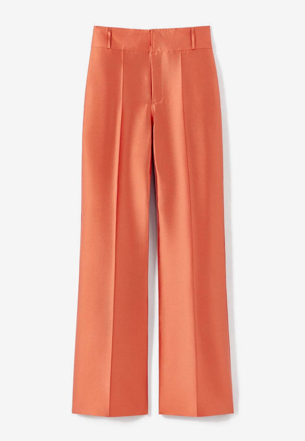 DESTREE Flared Tailored Satin Pants Orange 23R4PAN02967ORANGE