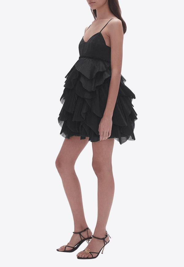 Aje Elsie Pleated Mini Dress 23SS5229BLACK