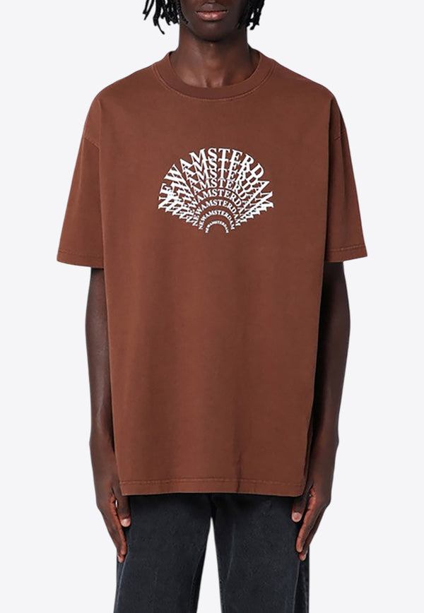 New Amsterdam Surf Association Letter Oyster Logo T-shirt Brown 2402163002CO/P_NEWA-BR