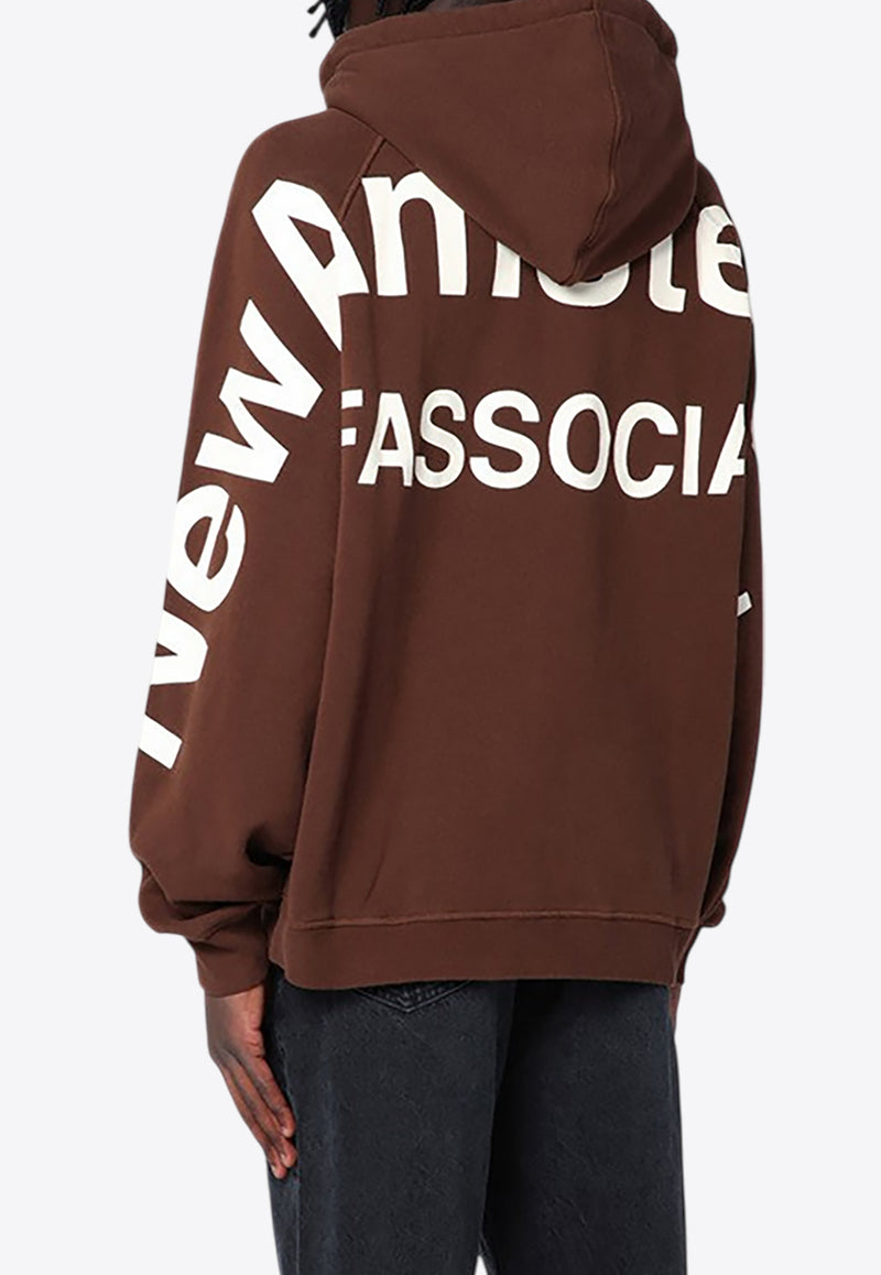 New Amsterdam Surf Association Logo Line Hooded Sweatshirt Brown 2402167001CO/P_NEWA-BR