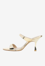 Nudist 85 Metallic Leather Mules