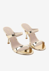 Nudist 85 Metallic Leather Mules