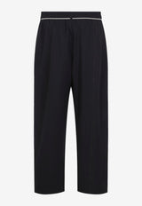 Drawstring Straight-Leg Pants