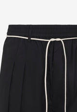 Drawstring Straight-Leg Pants