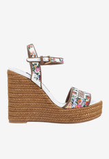 Lolita 90 Embroidered Wedge Sandals