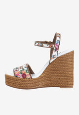 Lolita 90 Embroidered Wedge Sandals