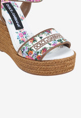 Lolita 90 Embroidered Wedge Sandals