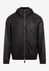 Berluti B-way Fly Zip-Up Leather Jacket Black R27LBU90.002-900 NOIR