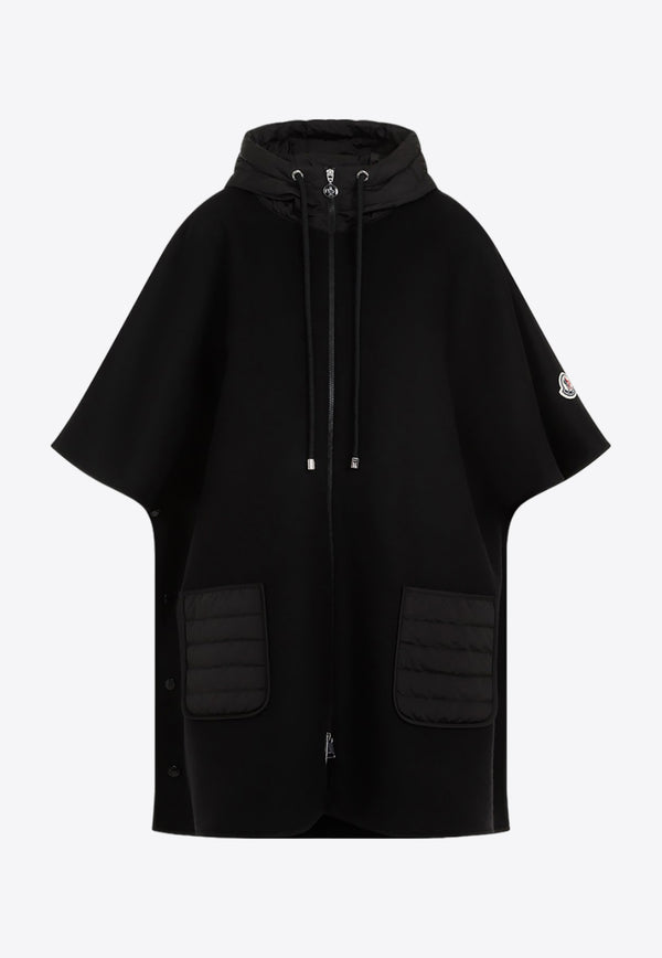 Logo-Patch Hooded Cape