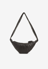 Small Croissant Leather Shoulder Bag