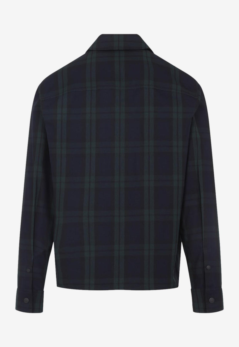 Checked Zip-Up Overshirt