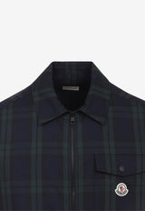 Checked Zip-Up Overshirt