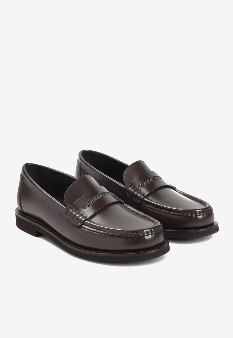 Leather Slip-On Loafers
