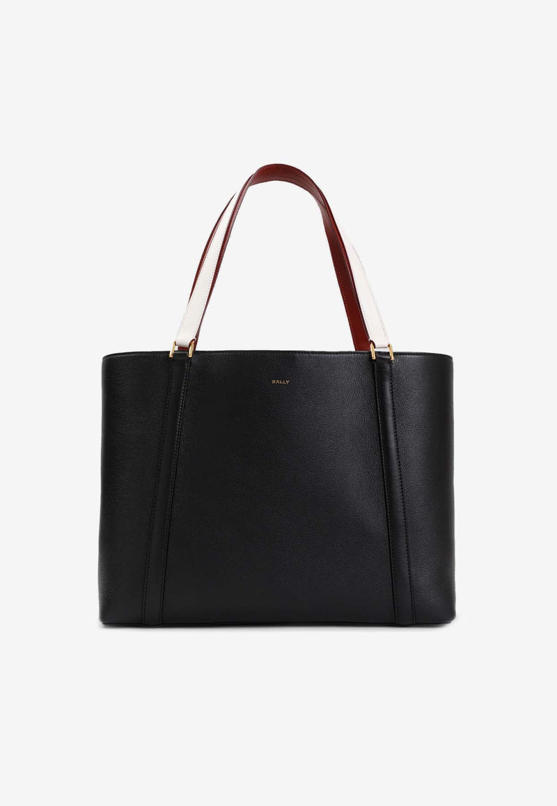 Logo Leather Tote Bag