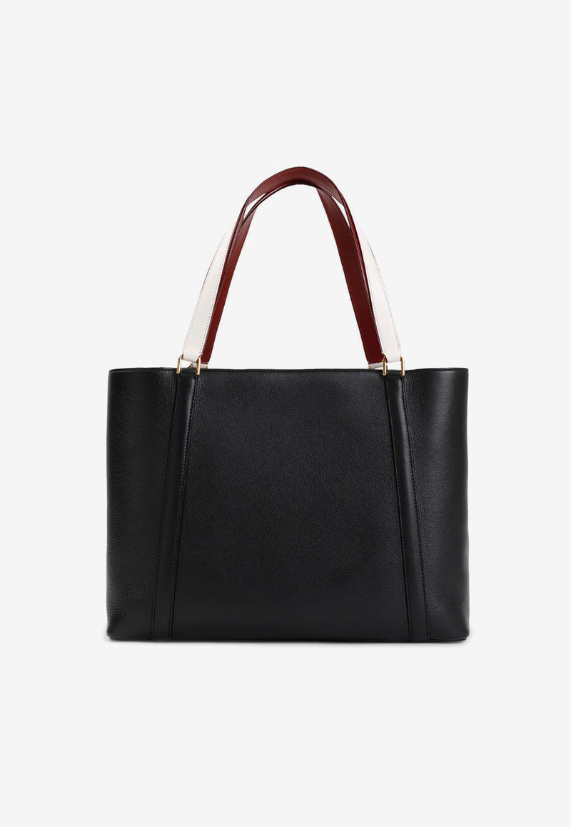 Logo Leather Tote Bag