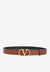 Reversible VLogo Leather Belt