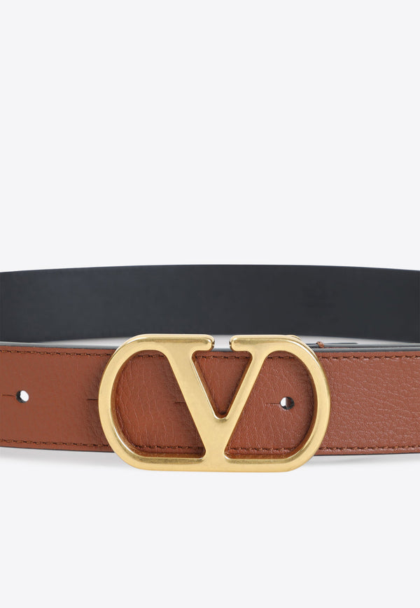 Reversible VLogo Leather Belt