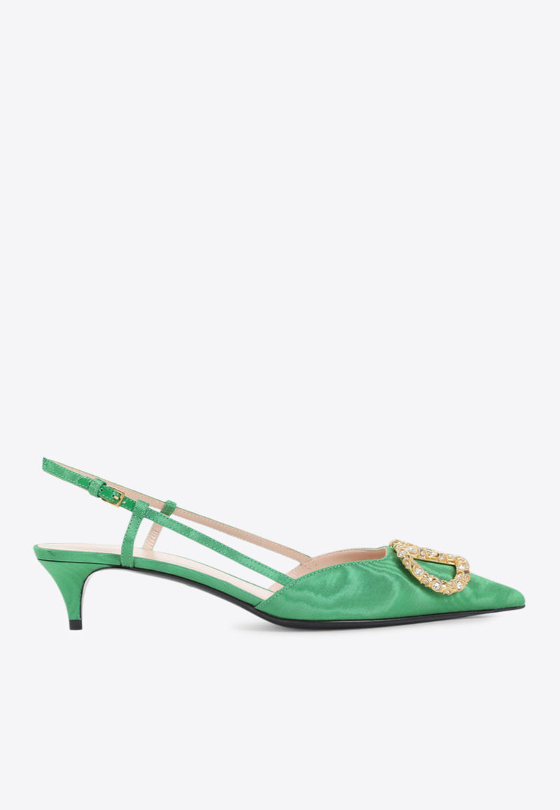 40 VLogo Slingback Pumps