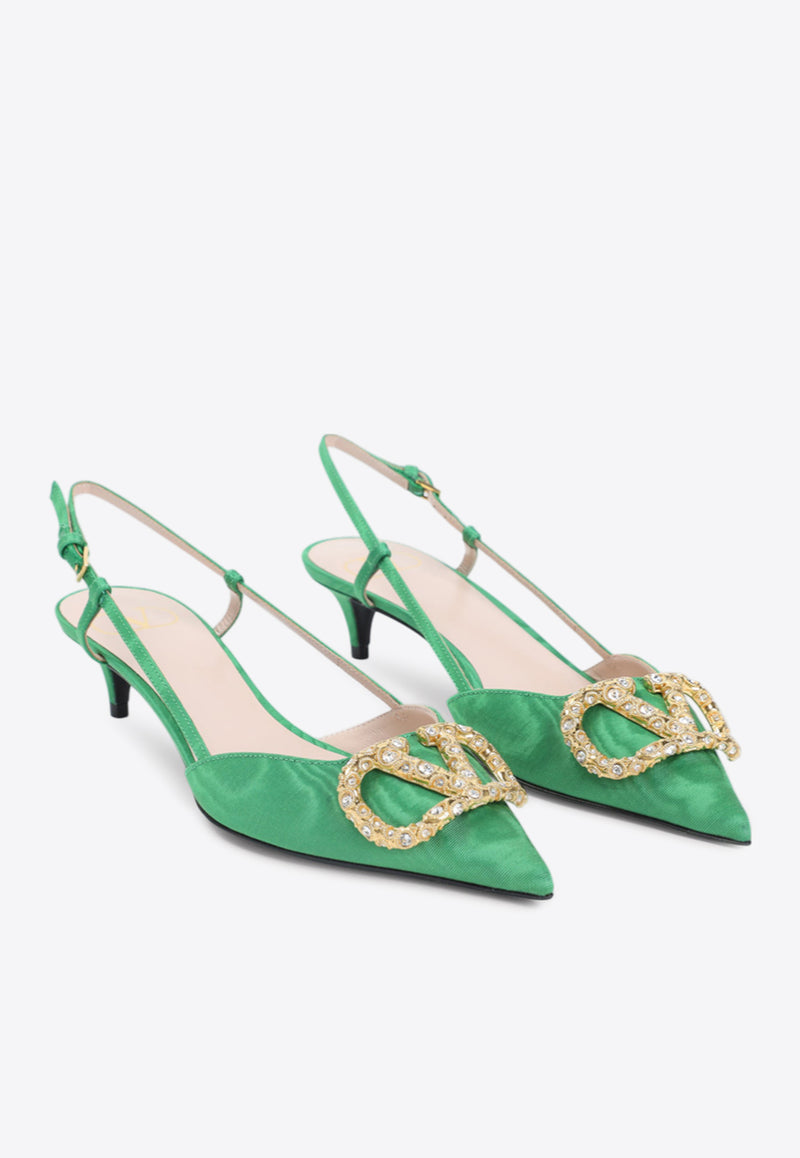 40 VLogo Slingback Pumps
