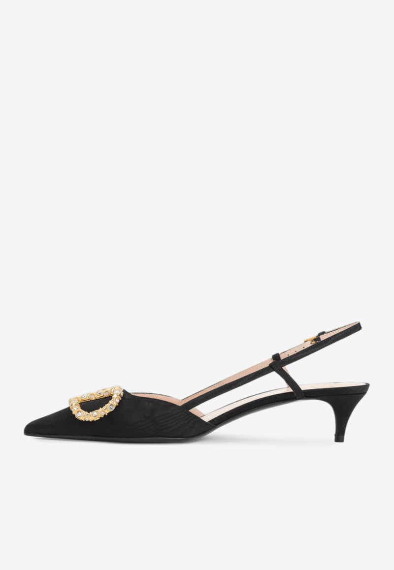 40 VLogo Slingback Pumps