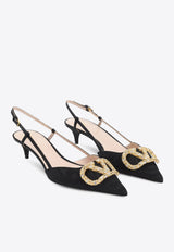 40 VLogo Slingback Pumps