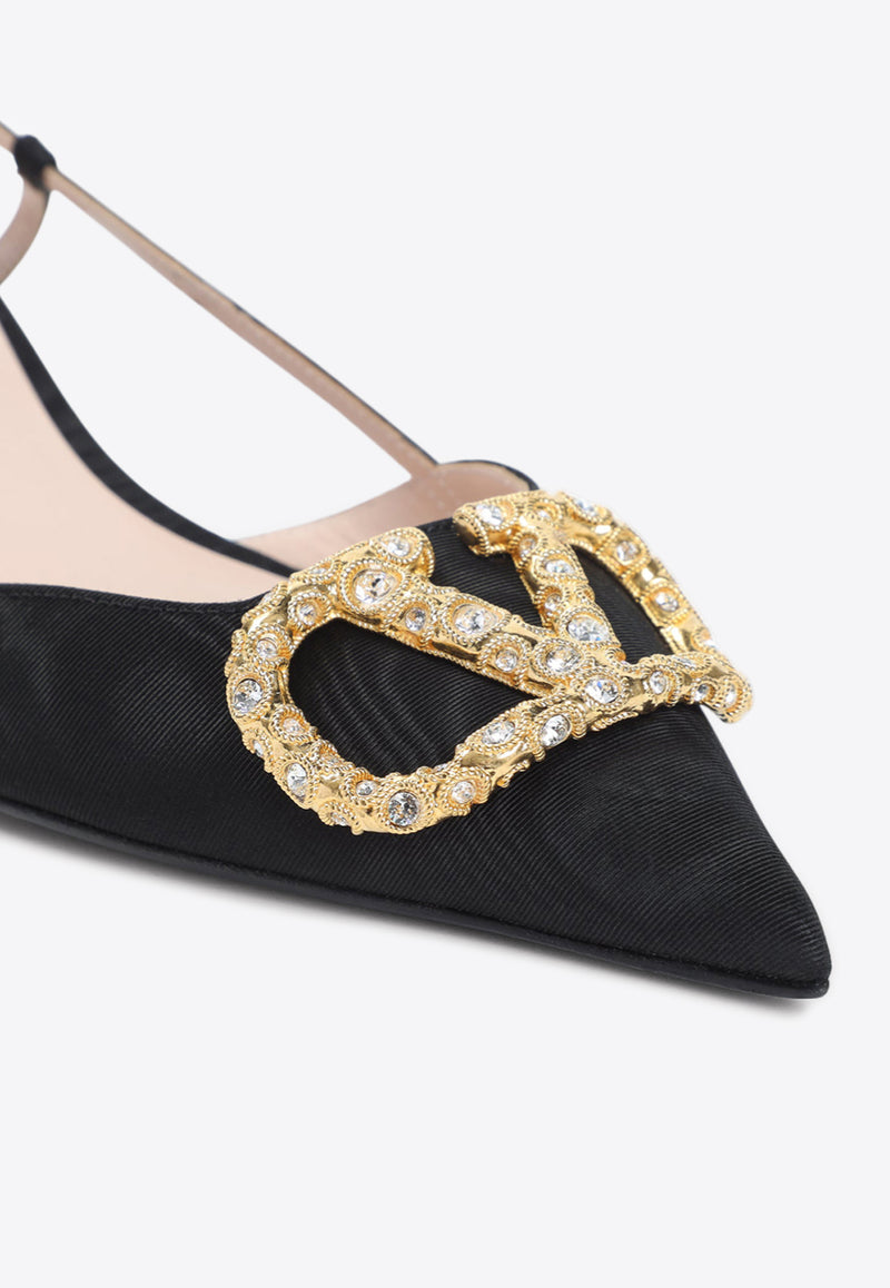 40 VLogo Slingback Pumps