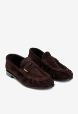 Suede Penny Loafers