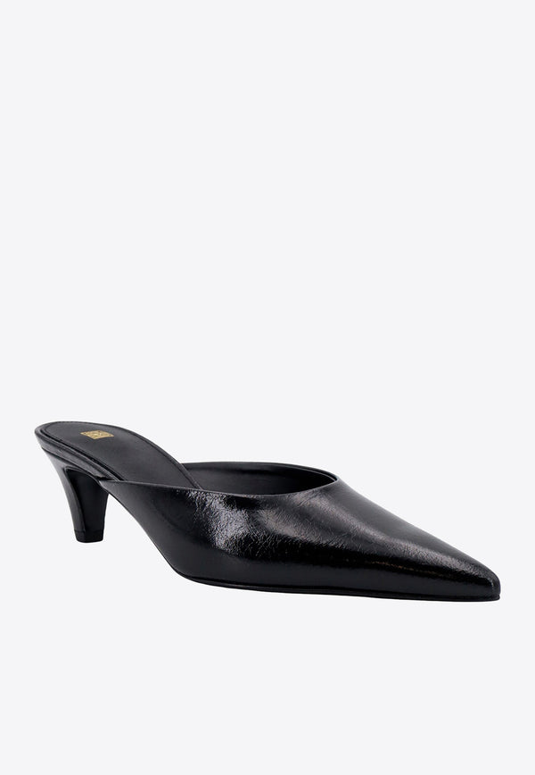 Toteme 55 Patent Leather Mules 241-WAS975-LE0046BLACK