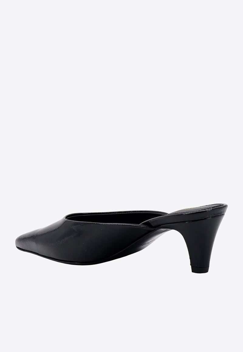 Toteme 55 Patent Leather Mules 241-WAS975-LE0046BLACK