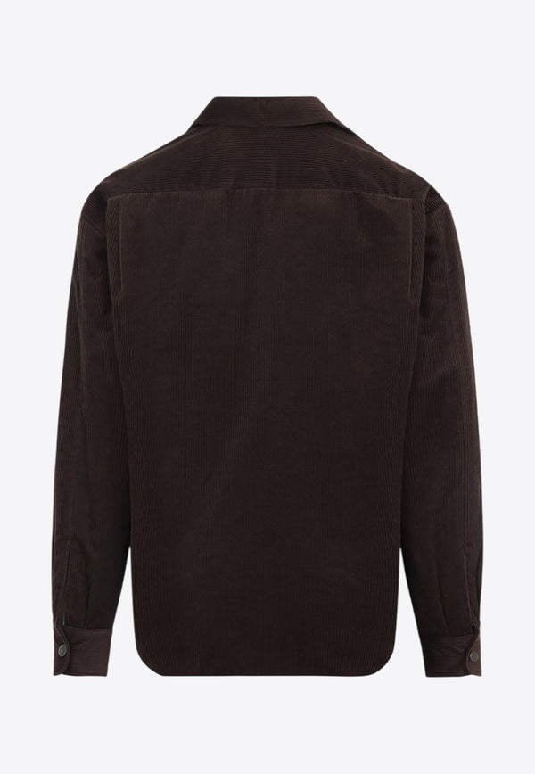 Triangle-Patch Corduory Shirt