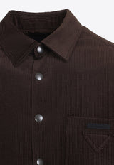 Triangle-Patch Corduory Shirt