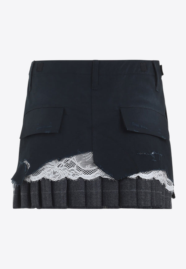Patched Cargo Mini Skirt