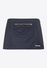 Mini Skirt with Contrasting-Logo