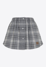 Elastic-Waist Mini Skirt