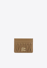 Logo-Plaque Leather Cardholder