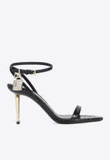 Padlock 90 Python Print Leather Sandals