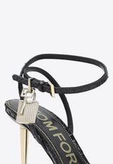 Padlock 90 Python Print Leather Sandals