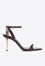 Padlock 90 Python Print Leather Sandals