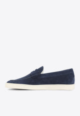 Suede Leather Stitched Loafers