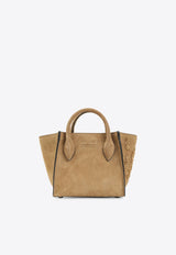 Mini Maggie Suede Top Handle Bag